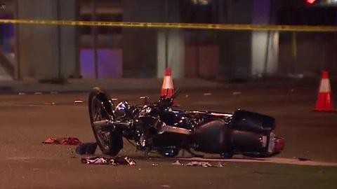 Crash kills motorcyclist near Las Vegas strip