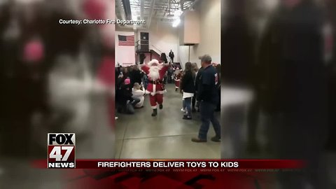 Firefighters deliver toys in Charlotte