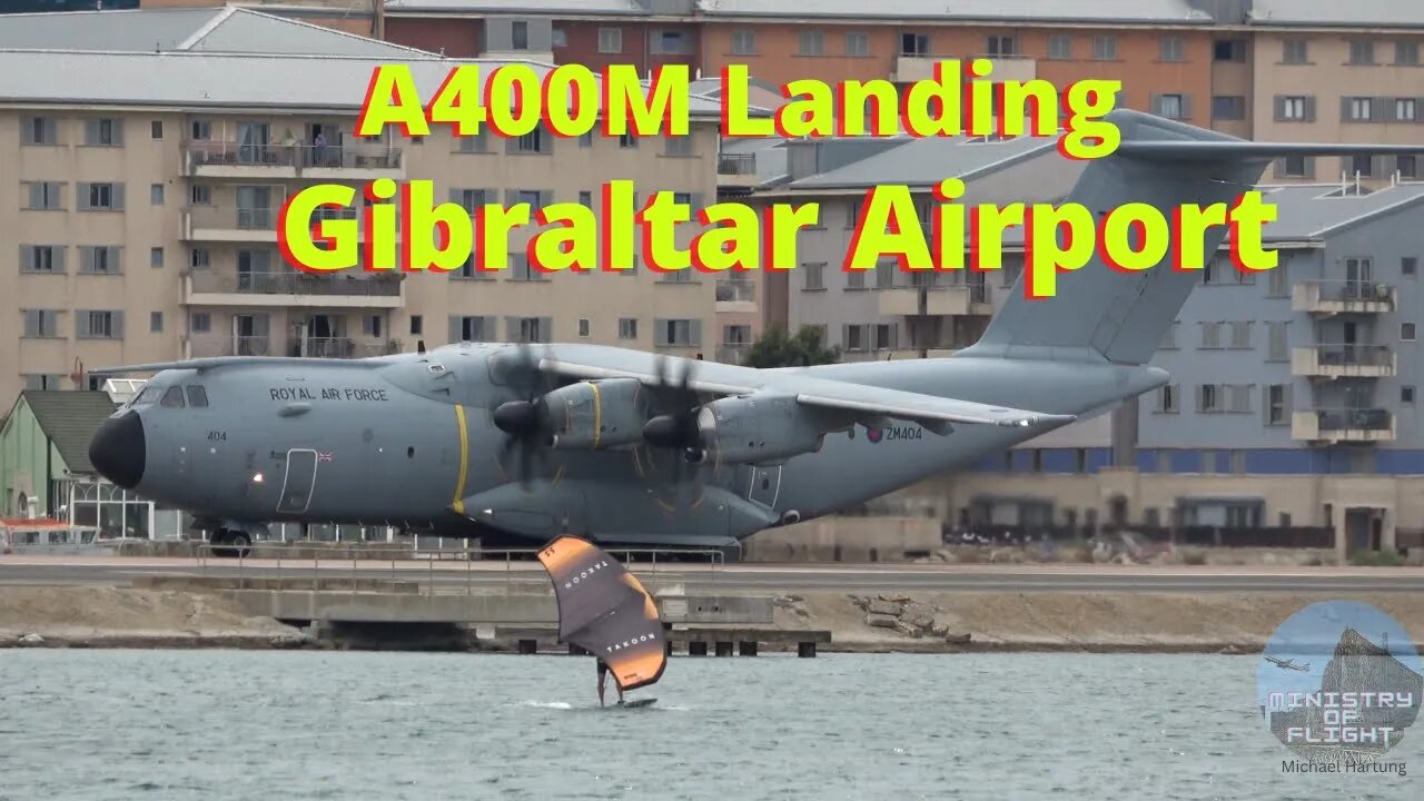 A400M Landing and Taxi at Gibraltar 02 September 2023