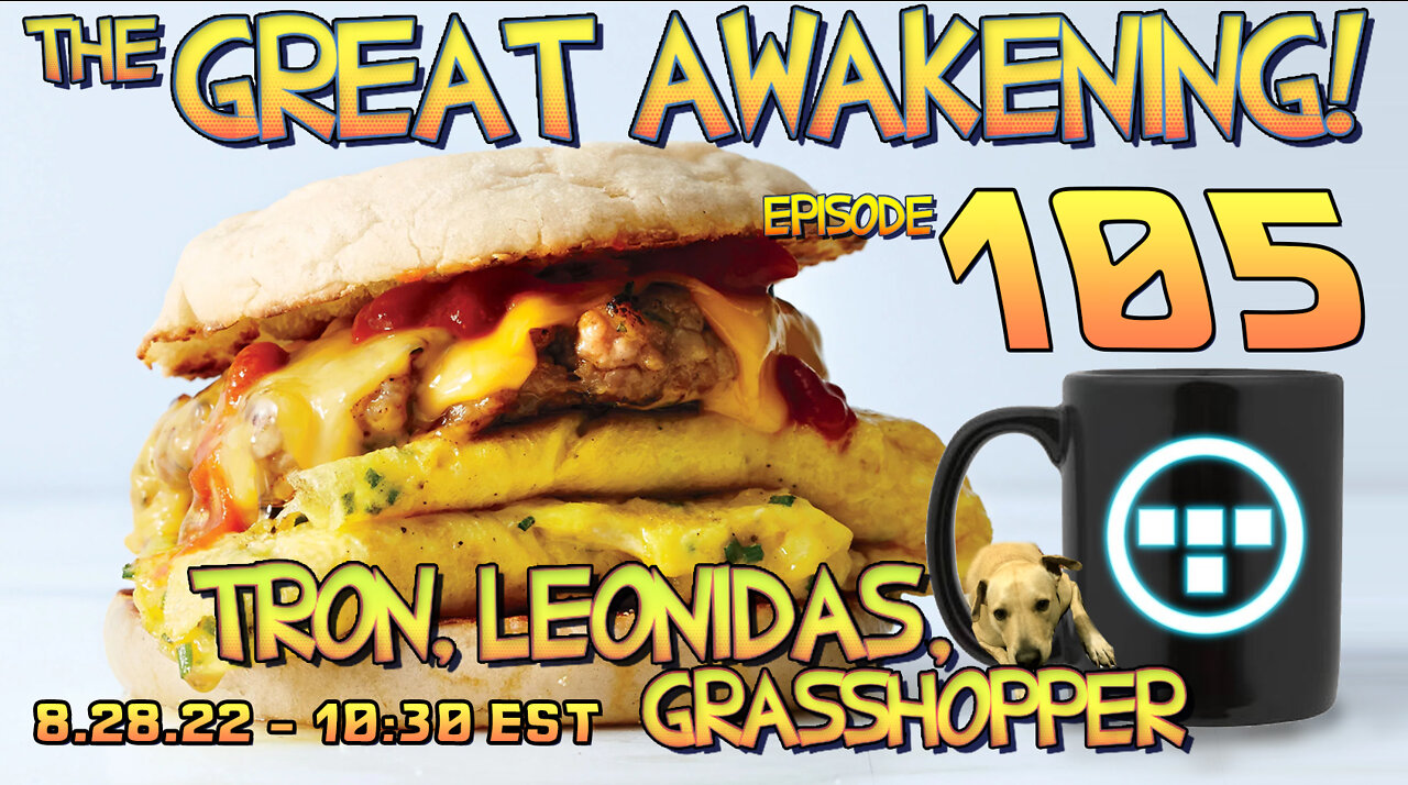 🔴8.28.22 - 10:30 EST - The Great Awakening! - 105 - Tron, Leonidas, & Grasshopper🔴