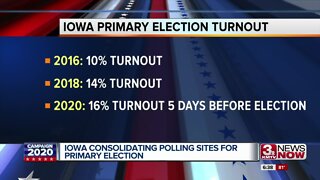 Iowa consolidating polling sites for primary election