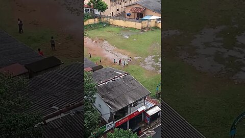 Wet football ground. 🤣