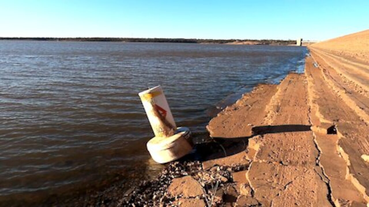 Mystery Lake Buoy floats Ashore