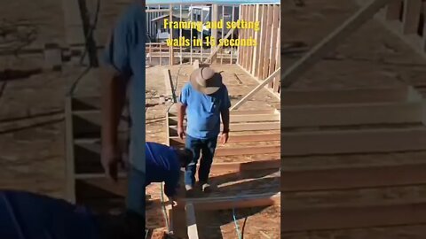 Framing and setting walls in 15 seconds