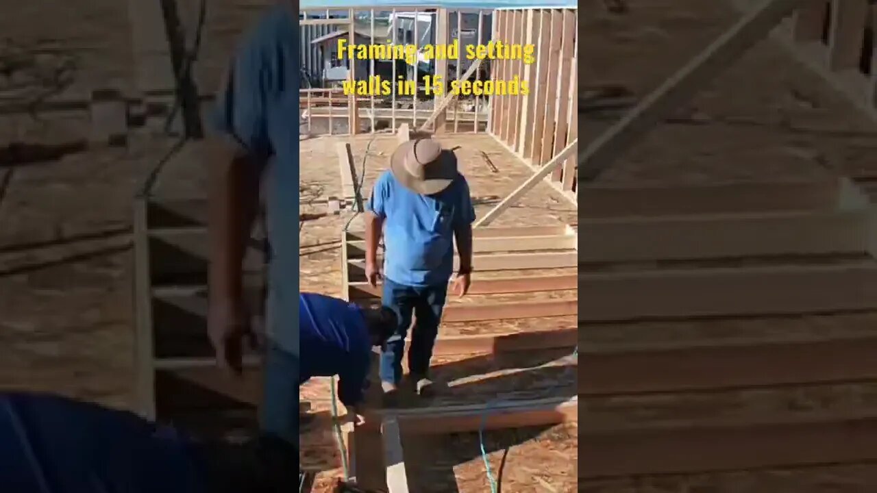 Framing and setting walls in 15 seconds