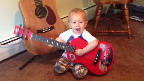 Tot Loves to Sing About His Daddy