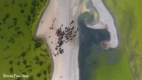 2 %%%% FLYING OVER MONGOLIA 4K UHD Relaxing Music Along With Beautiful Nature Videos 4K Video HD