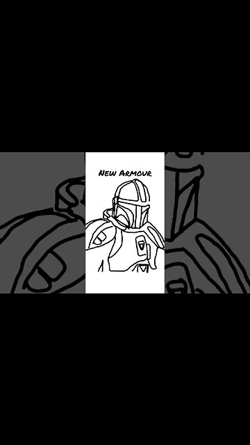 Draw the Mandolorian with New Armour #quickdrawing #art #drawing #mandolorian