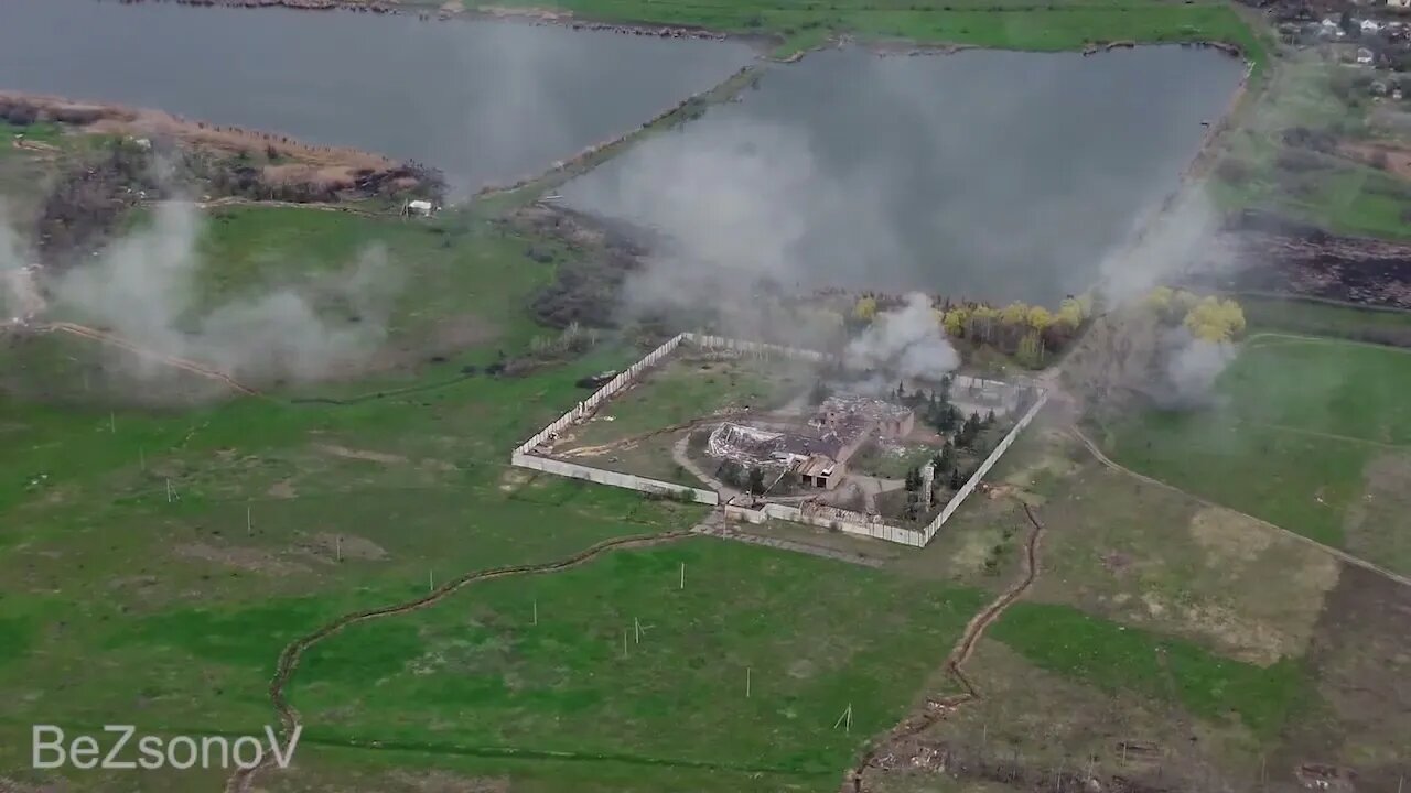 Russia hits Ukraine trenches near Donbas.