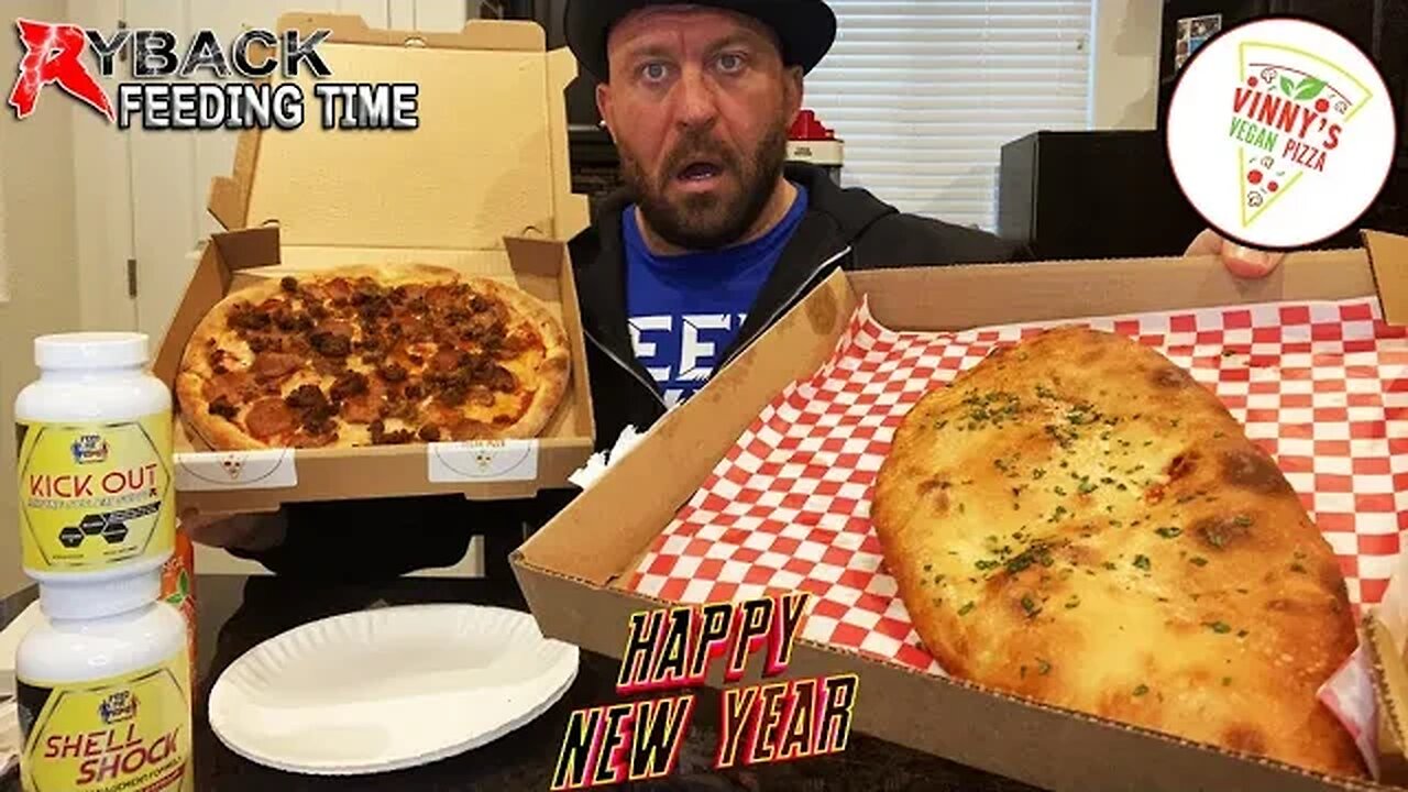 Ryback Feeding Time: Vinny’s Vegan Pizza Non Meat Lovers Pizza & Calzone Review