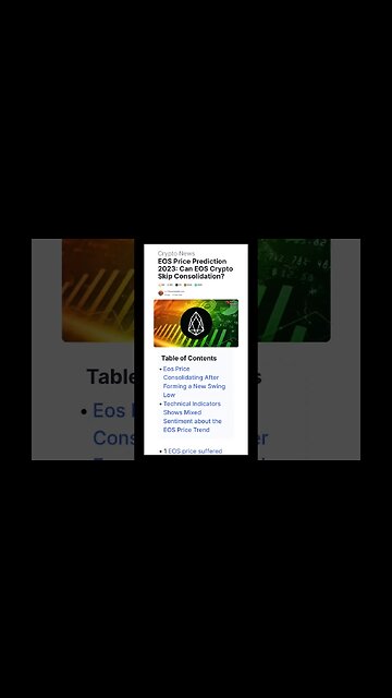 EOS Price Prediction 2023 | Can EOS Crypto Skip Consolidation? | EOS Crypto |