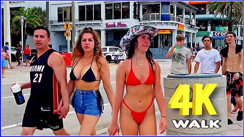 【4K】𝐖𝐀𝐋𝐊 ➜ Fort Lauderdale ☘️ Beach 🇺🇸 USA 🇺🇸 walking tour ! Miami