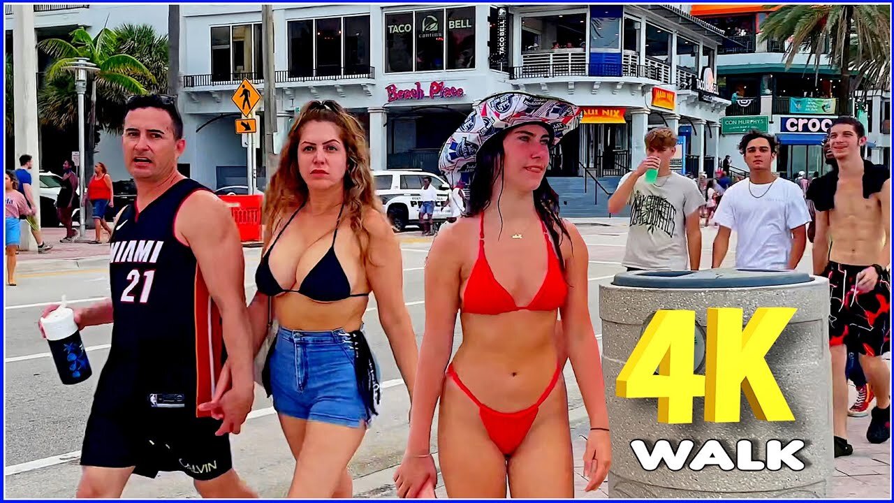 【4K】𝐖𝐀𝐋𝐊 ➜ Fort Lauderdale ☘️ Beach 🇺🇸 USA 🇺🇸 walking tour ! Miami