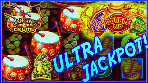 AWESOME JACKPOT BONUS!!! Dancing Drums VS Bao Zhu Zhao Fu Slot ULTRA SPINS DOUBLE UP!