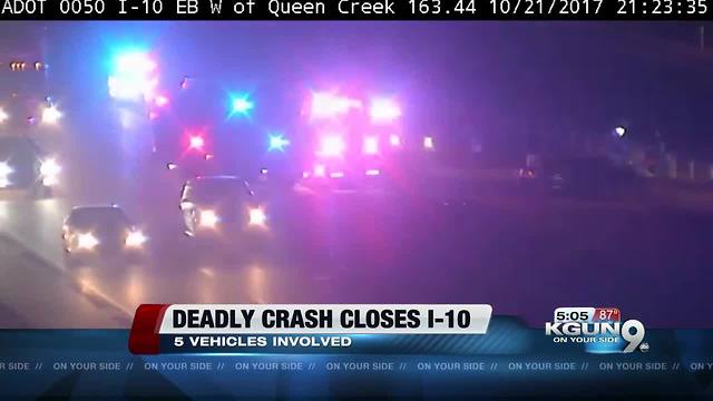 2 people killed in 5-vehicle crash on I-10 in Chandler