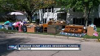 Mayville cleaning up after homes were flooded with sewage