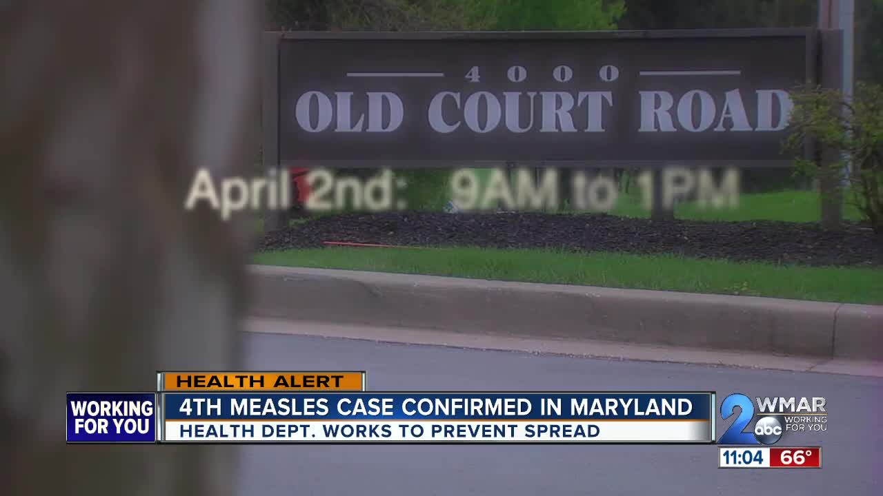 Fourth case of measles diagnoses in Maryland