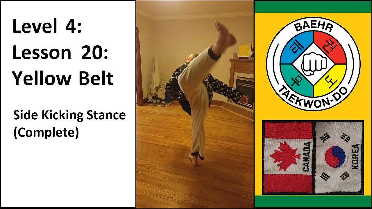 Baehr Taekwondo: 04-20: Green Stripe: Side Kicking Stance (Complete)