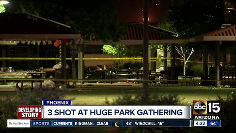 PHX PD: Three hurt in shooting at Eastlake Park