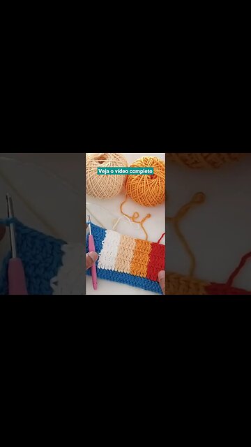 Crochê com VÁRIAS CORES | 👇🏼Vídeo completo no link abaixo