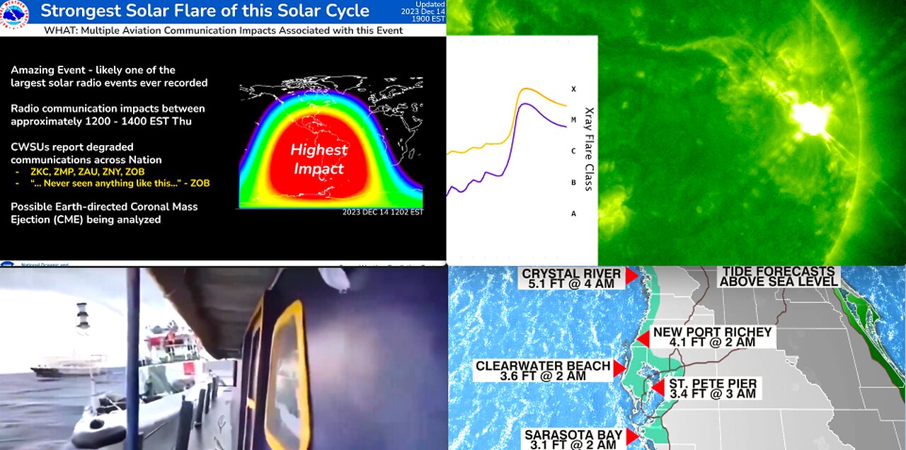 HISTORIC X 2.8 SOLAR FLARE WITH INCOMING CME*I 76 PA BLOCKED*TERROR PLOTS FOILED*CHINA NAVY SWARMS*