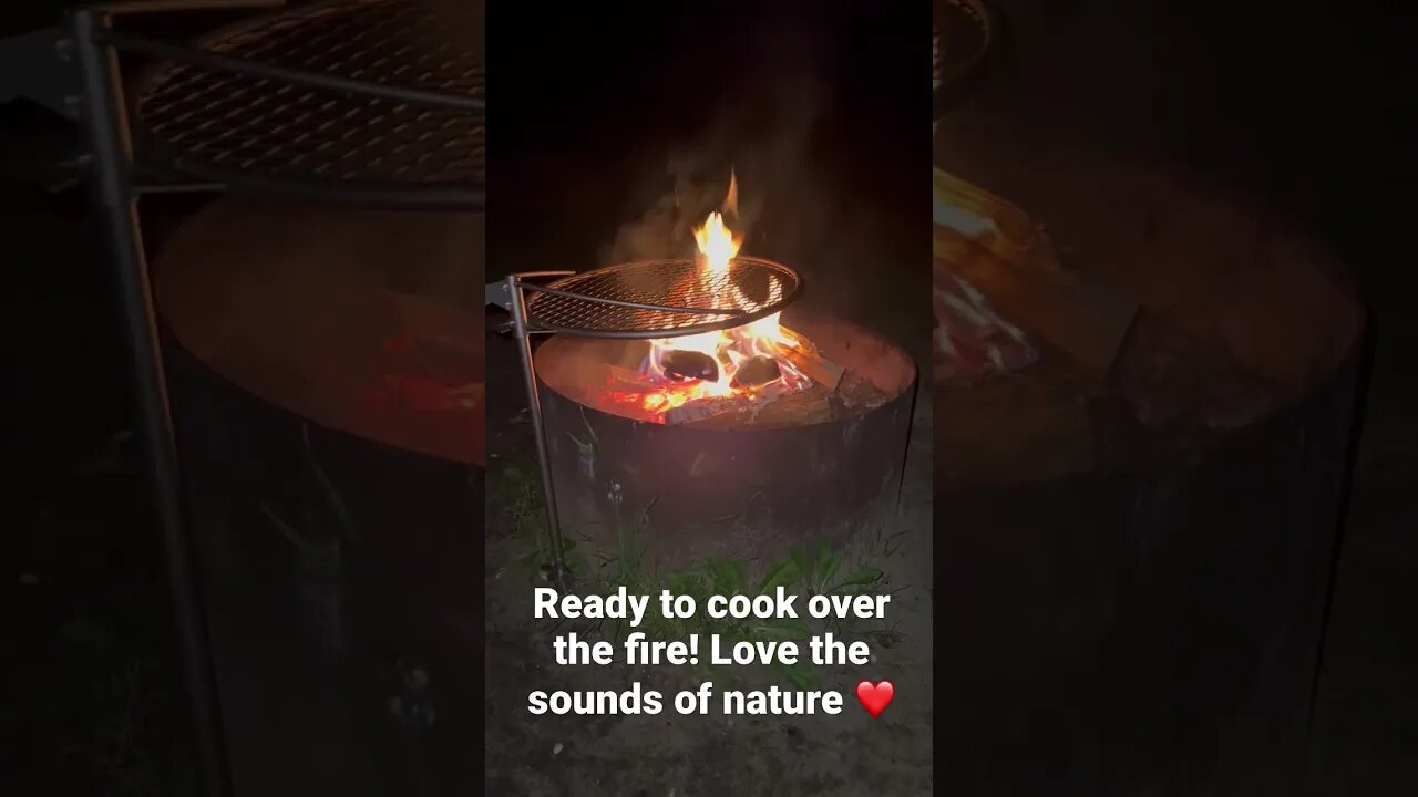 Cooking Over Fire w/ Sounds of Nature #shorts #asmr