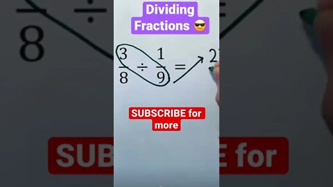 Diving fractions like you’ve never seen before☺️.