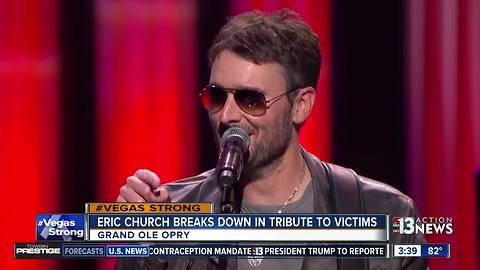 Eric Church gets emotional while talking about mass shooting victims