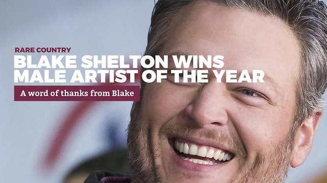 Blake Shelton Wins Male Artist of the Year | Rare Country Awards