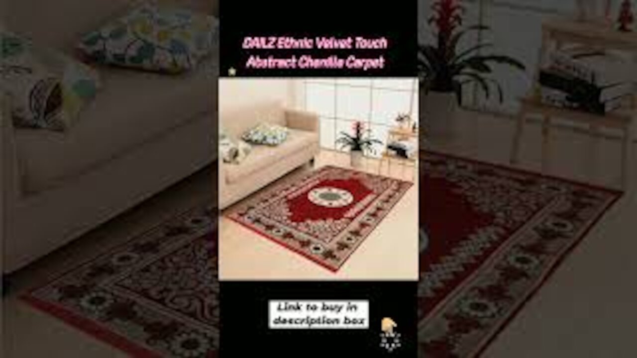 DAILZ Ethnic Velvet Touch Abstract Chenille Carpet