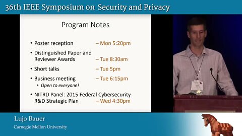 Opening Remarks of the 2015 IEEE Symposium on Security & Privacy