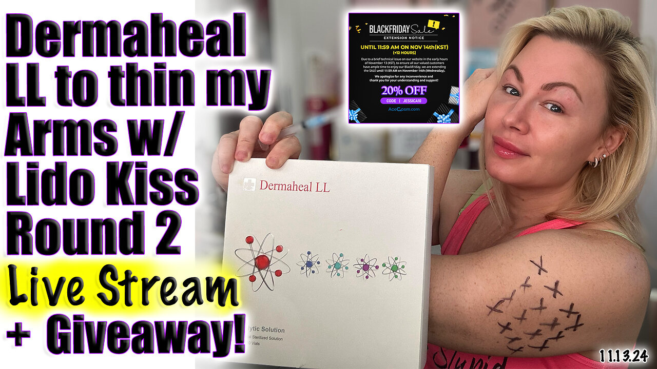 Live Dermaheal LL to Thin Arms & Acecosm Sale & Giveaway! Code Jessica10 saves you Money