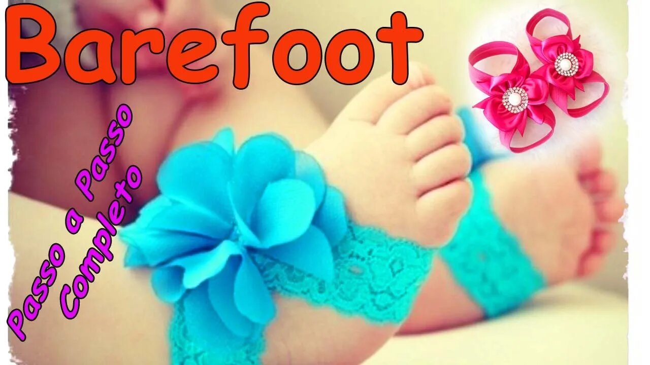 Como Fazer Sandália Barefoot pro pezinho do Bebê!