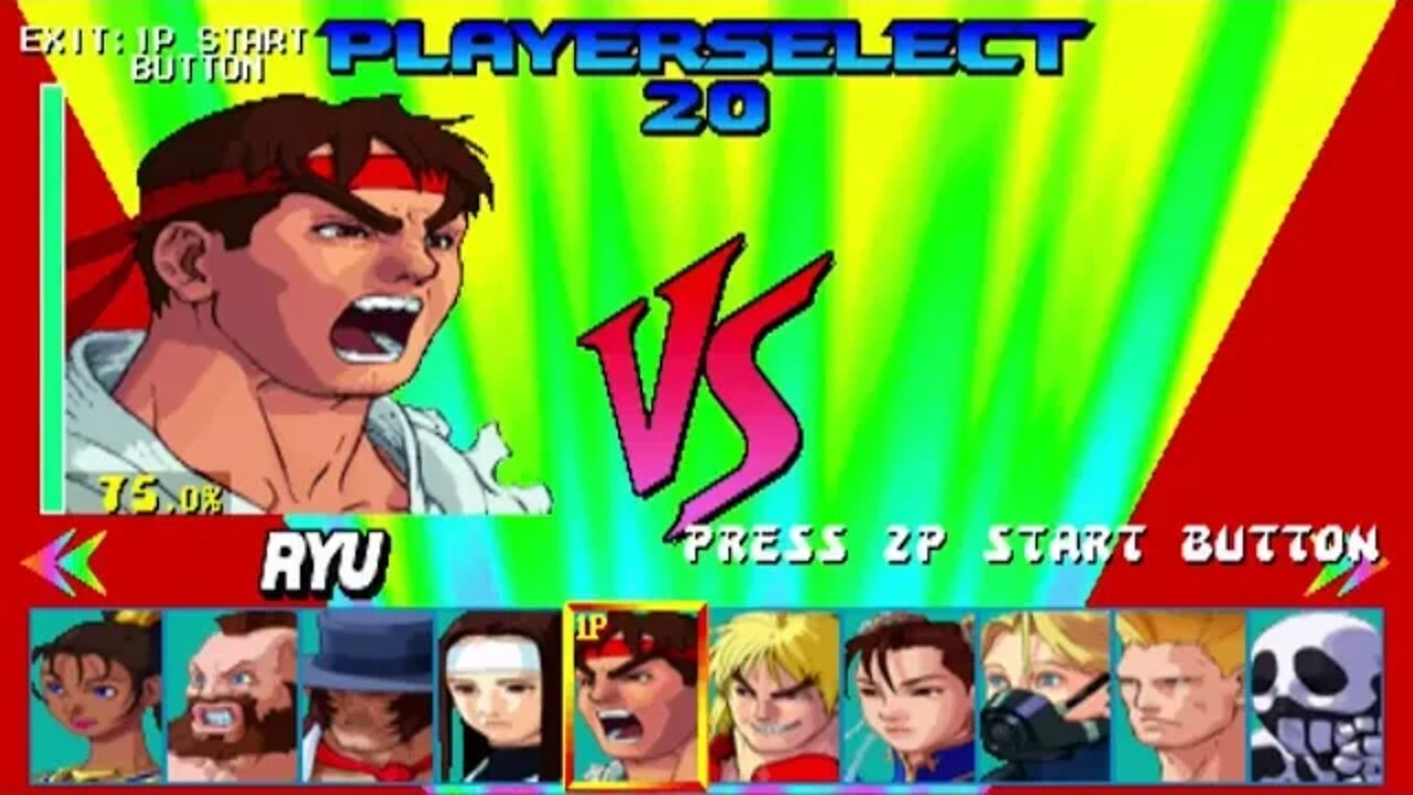 Street Fighter EX Plus Alpha (PS1) - Ken - Nivel 8/Hard - No Continues