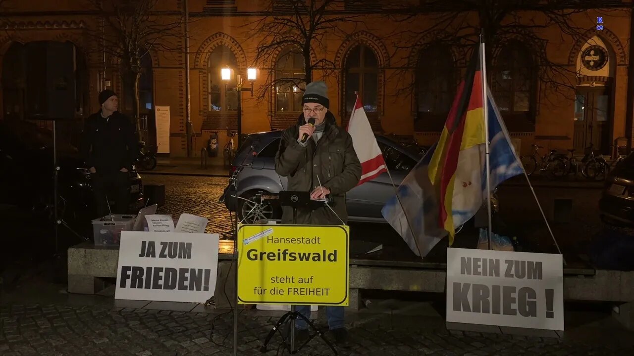 Greifswald - Uwe Eröffnung der Kundgebung 20-03-2023