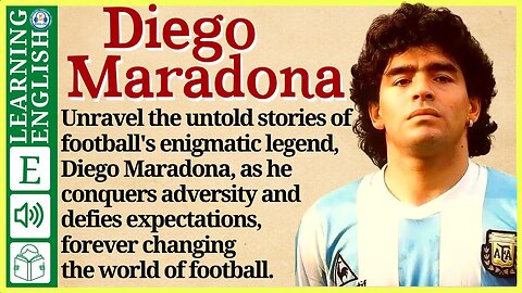 Learn English through Story ⭐ Level 3 – Diego Maradona – Graded Reader | WooEnglish