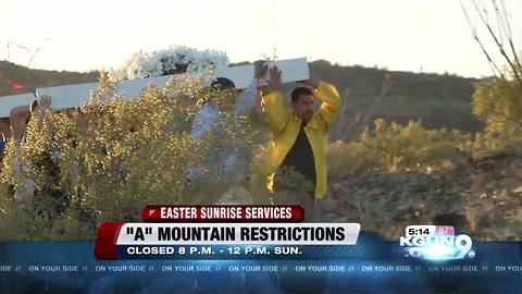 'A' Mountain access restricted this weekend