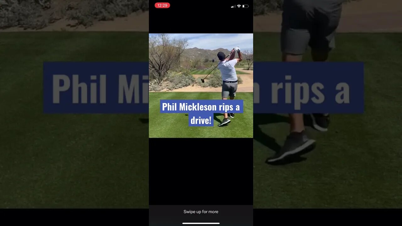 Phil Mickleson rips a driver! #philmickelson #golf #shorts
