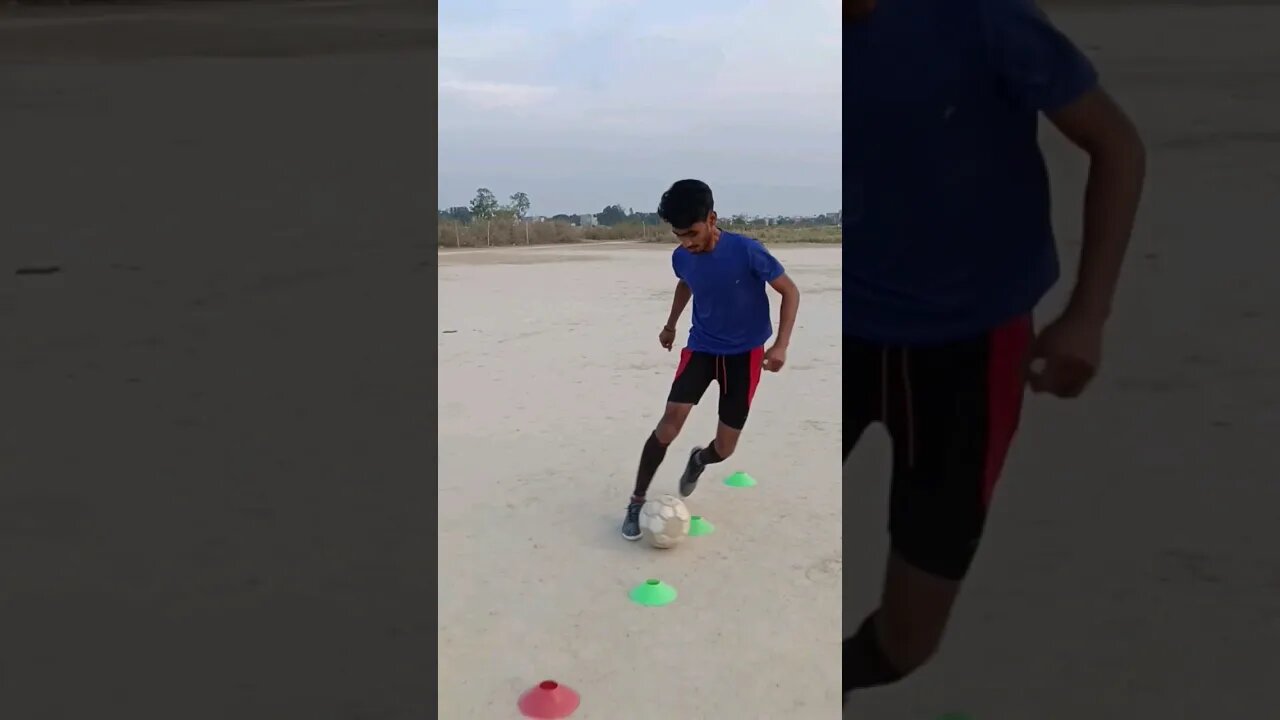 Dribble Pass Receive & Place ⚽⚽👍 #indianfootball #football #footballer #dribblingtraining