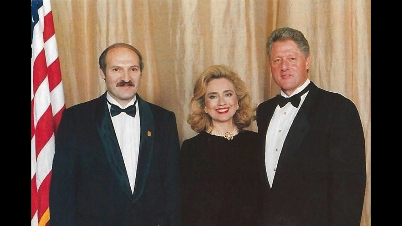 Alexander Lukashenko, Hillary and Bill Clinton in 1995