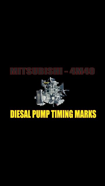 MITSUBISHI 4M40 - DIESAL PUMP TIMING MARKS #shorts