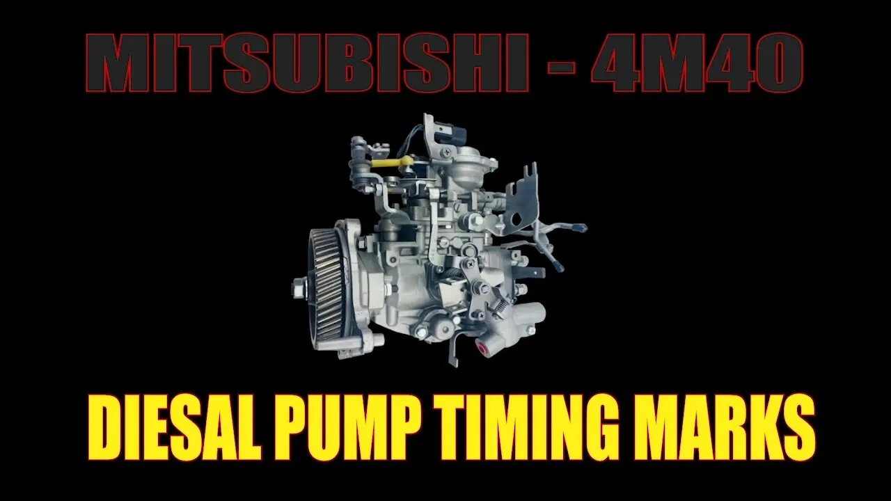 MITSUBISHI 4M40 - DIESAL PUMP TIMING MARKS #shorts