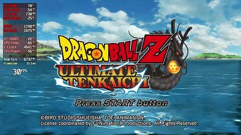 RPCS3 | Dragon Ball Z: Ultimate Tenkaichi | 5800X | RX 6600 | 4K | 2023