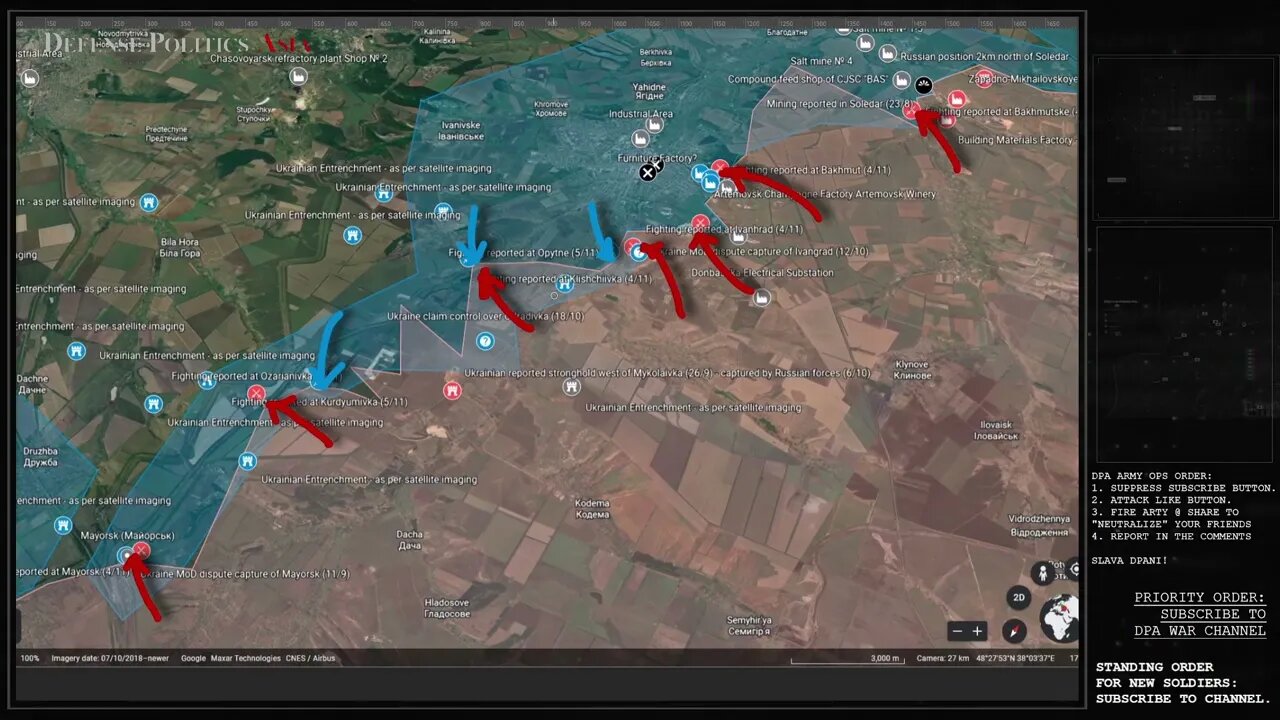 [ Bakhmut Front ] Russia's Wagner PMC continue offensives at Bakhmut Front; Ukrainian counterattacks