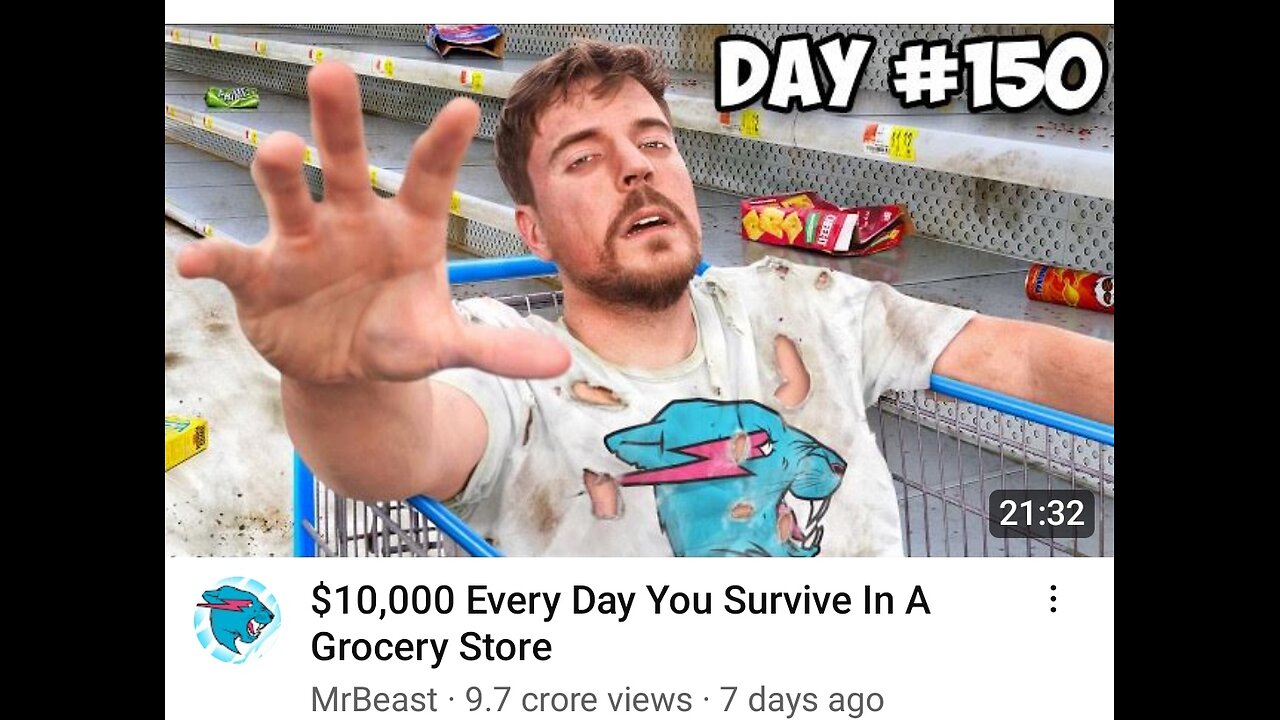 $10000 Dollar Every Day You Survive In A Grocery Store