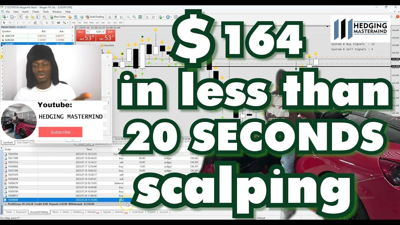 💵💰$164 Fast Profits in 20 seconds Scalping the 5 Minutes Forex Chart 🎯🚀#FOREXLIVE #XAUUSD