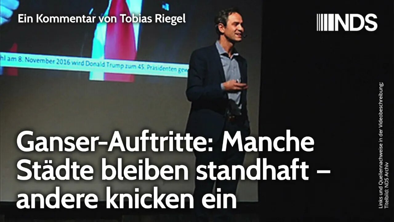 Daniele Ganser Auftritte | Manche Städte bleiben standhaft – andere knicken ein Tobias Riegel | NDS