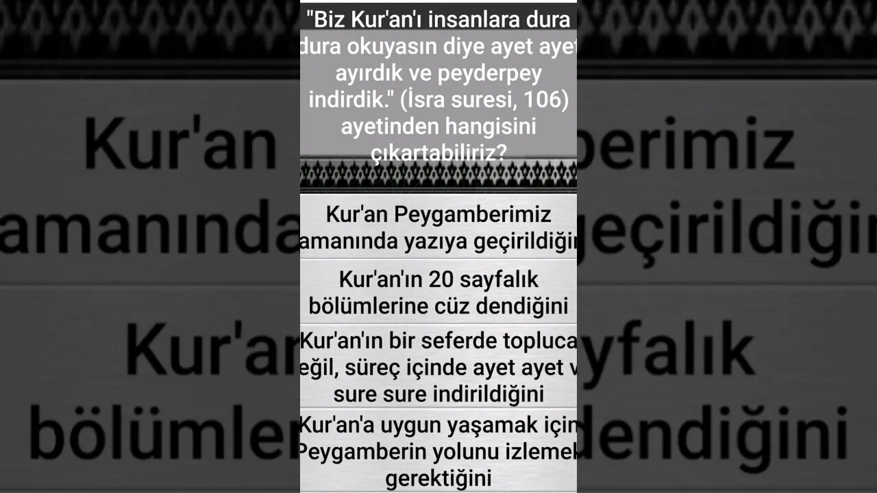 #yarışma #bilgi İSLÂMÎ BİLGİ YARIŞMASI