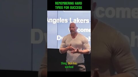 Remembering hard times for success! #dwaynejohnson #motivation #success