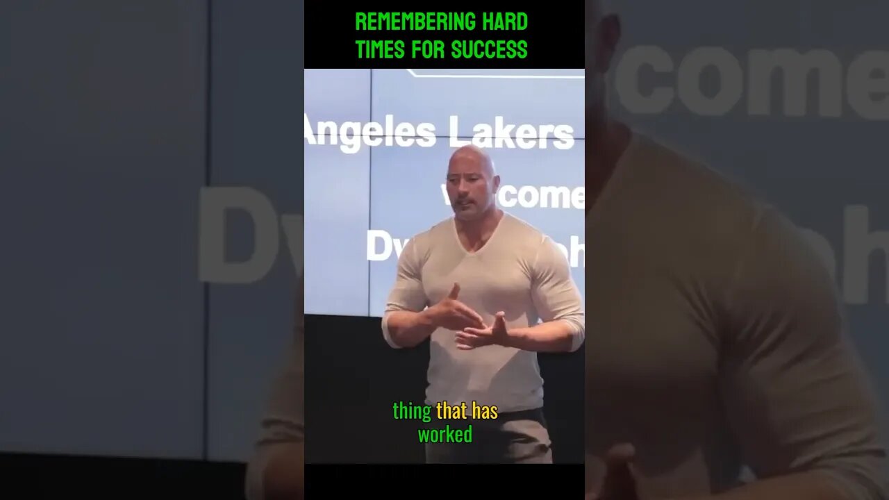 Remembering hard times for success! #dwaynejohnson #motivation #success